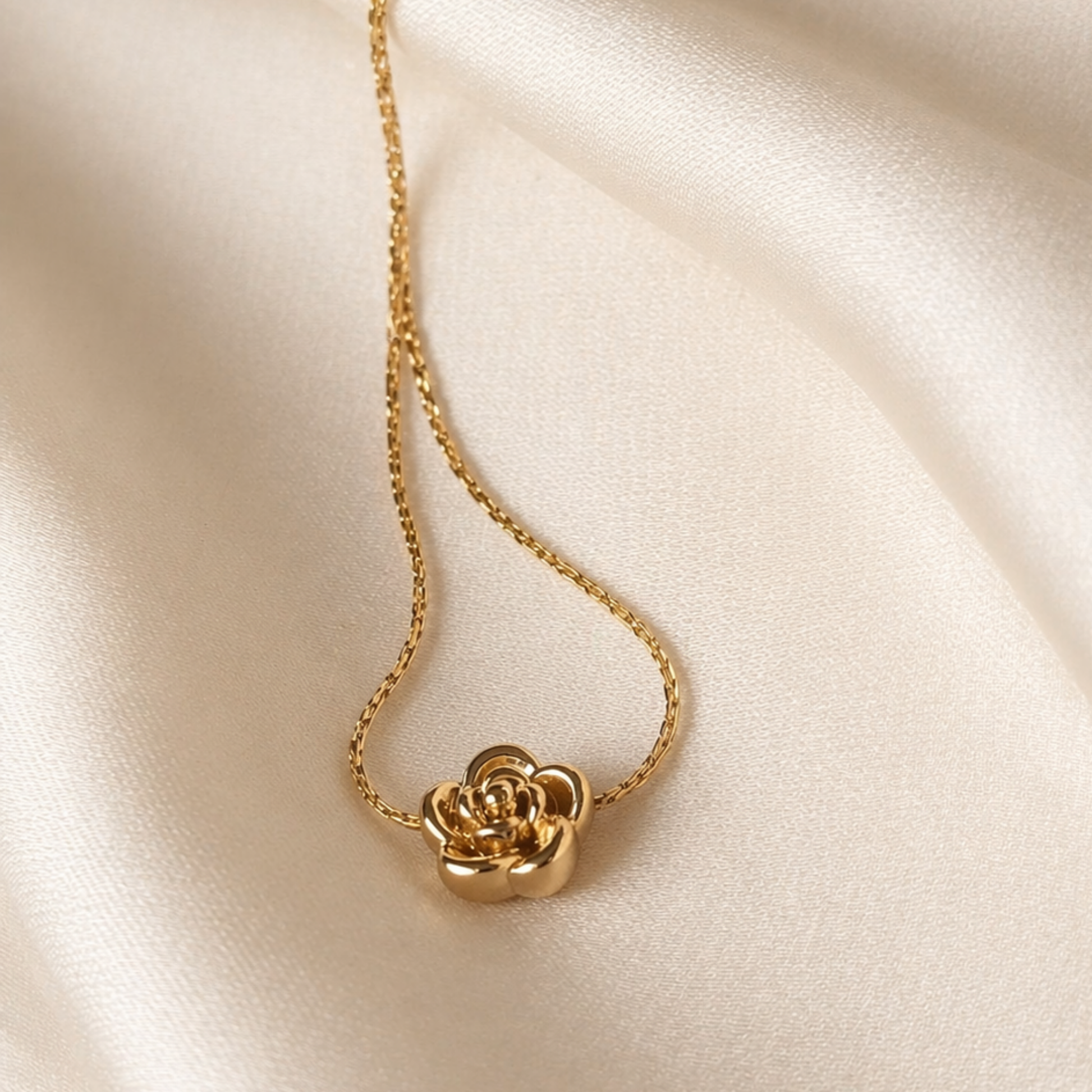 collar cadena dulce rosa dorado acero inoxidable joyería premium minimalista mujer Ecuador GLOWCHIC